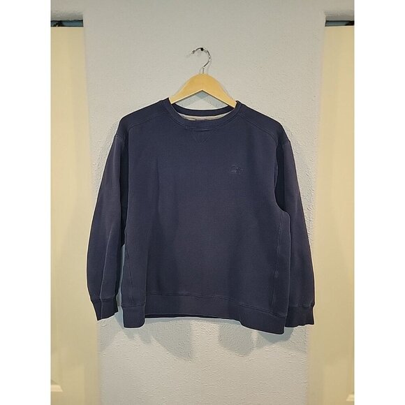 Vintage Starter Crewneck Sweatshirt Pullover Medium Navy Embroidered Y2K 90s - Picture 1 of 5